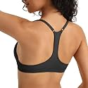 INIBUD Sports Bras for Women Racerback Triangle Padded Bralette Y Back Seamless Bra No Underwire V Neck Wireless