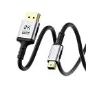 INICIO 8K Mini DisplayPort to DisplayPort 1.4 Cable, Bi-Directional Mini DP to DP1.4 Adapter HDR 8K@60Hz, 4K@240Hz, 2K@360Hz For Thunderbolt 2 Gaming Laptop, MacBook, Monitor (6.6ft/2m)