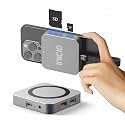 INICIO Magnetic M.2 2230 NVMe SSD Enclosure MagSafe Hub (NO SSD) USB C 3.2 Gen2 4K HDMI SD TF Card Reader PD100W 10Gbps Adapter for iPhone 17 16 15 Pro Max ProRes MacBook iPad Pro Air S26 S25 Android