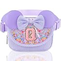 Initial Fanny Pack for Girls - Belt Bag for Teens Kid Teen Girl Kid Birthday Gift Stripe Purple Q