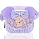 Initial Fanny Pack for Girls - Belt Bag for Teens Kid Teen Girl Kid Birthday Gift Stripe Purple C