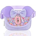 Initial Fanny Pack for Girls - Belt Bag for Teens Kid Teen Girl Kid Birthday Gift Stripe Purple O