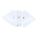 Initial Handkerchief for Men, Monogrammed Boxed 3 Piece Set,100% Cotton