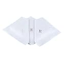 Initial Handkerchief for Men, Monogrammed Boxed 3 Piece Set,100% Cotton