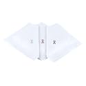 Initial Handkerchief for Men, Monogrammed Boxed 3 Piece Set,100% Cotton