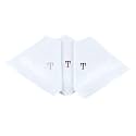 Initial Handkerchief for Men, Monogrammed Boxed 3 Piece Set,100% Cotton