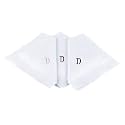 Initial Handkerchief for Men, Monogrammed Boxed 3 Piece Set,100% Cotton