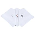 Initial Handkerchief for Men, Monogrammed Boxed 3 Piece Set,100% Cotton