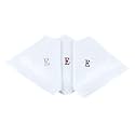 Initial Handkerchief for Men, Monogrammed Boxed 3 Piece Set,100% Cotton
