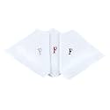 Initial Handkerchief for Men, Monogrammed Boxed 3 Piece Set,100% Cotton