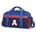 Initial Kids Duffle Bag for Boys or Girls, Kids Overnight Bag with Shoe Compartment, Personalized Weekender bags, Birthday Gifts for Women Boys Girls(Red Blue-LetterA)