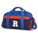 Initial Kids Duffle Bag for Boys or Girls, Kids Overnight Bag with Shoe Compartment, Personalized Weekender bags, Birthday Gifts for Women Boys Girls(Red Blue-LetterR)