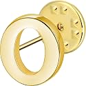 Initial Lapel Pin for Men Women, Brooch Pins for Men Suits, Metal Button Pins in 18K Gold and Silver Tone.