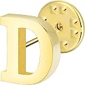 Initial Lapel Pin for Men Women, Brooch Pins for Men Suits, Metal Button Pins in 18K Gold and Silver Tone.