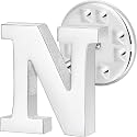 Initial Lapel Pin for Men Women, Brooch Pins for Men Suits, Metal Button Pins in 18K Gold and Silver Tone.