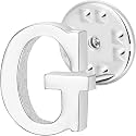 Initial Lapel Pin for Men Women, Brooch Pins for Men Suits, Metal Button Pins in 18K Gold and Silver Tone.