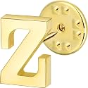 Initial Lapel Pin for Men Women, Brooch Pins for Men Suits, Metal Button Pins in 18K Gold and Silver Tone.