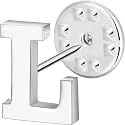 Initial Lapel Pin for Men Women, Brooch Pins for Men Suits, Metal Button Pins in 18K Gold and Silver Tone.
