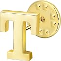 Initial Lapel Pin for Men Women, Brooch Pins for Men Suits, Metal Button Pins in 18K Gold and Silver Tone.