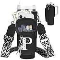 Initial Water Bottle Holder with Strap for Stanley Cup 40 oz Tumbler