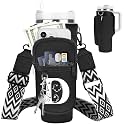 Initial Water Bottle Holder with Strap for Stanley Cup 40 oz Tumbler