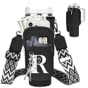 Initial Water Bottle Holder with Strap for Stanley Cup 40 oz Tumbler