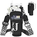 Initial Water Bottle Holder with Strap for Stanley Cup 40 oz Tumbler