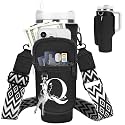 Initial Water Bottle Holder with Strap for Stanley Cup 40 oz Tumbler