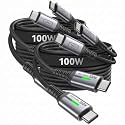 INIU USB-C to USB-C Cable, [3.3ft] Type C Charging Cord for iPhone 16 15 Pro Max Samsung Galaxy S23 S22 S21 Note 10 MacBook iPad and More,2 Count (Pack of 2)