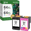 Ink 64XL Replacement for HP 64XL/64 Black and Tri-Color Ink Cartridges