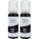 Ink Bottle 003 Compatible for Epson Printers L3110, L3150, L4150, L4160, L5190, L6160, L6170 Pack of 2 Ink Bottle Black 70ml Each Bottle