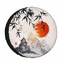 Ink Painting Spare Tire Cover Japanese Bamboo Tree Sunshine Mountains Wheel Covers for RV Tires Camper Tire Case Protectors for Trailer Rv SUV Truck Travel Trailer 15 in