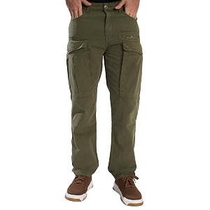 INKAST Men Brown Cargo Trousers with Zip
