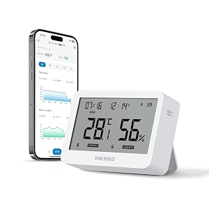 inkbird bluetooth smart thermo-hygrometer ith-21-b for home school office