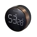 INKBIRD Digital Kitchen Timer IDT-01 Countdown Timer with Ultra Clear LED Screen Rotate Control Stopwatch Magnetic Back Adjustable Alarm 500mAH Rechargeable Battery Big Digits (Bronze)