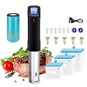 INKBIRD WIFI Sous Vide Cooker Bundle with 30 Sous Vide Bags and Pump