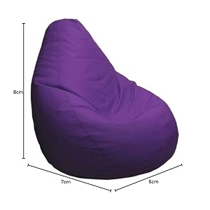 inkcraft leatherette bean bag cover without beans beanbag chair for home office bedroom amp roompurple2xl