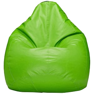 leatherette bean bag cover without beans beanbag chair for home office bedroom amp roomgreen2xl