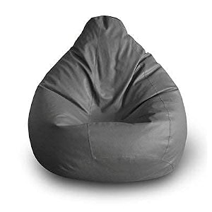 inkcraft leatherette bean bag cover without beans beanbag chair for home office bedroom amp roomgrey5xl