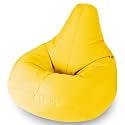 Leatherette Bean Bag Cover Without Beans Beanbag Chair for Home, Office, Bedroom &amp; Room(Yellow,XL)