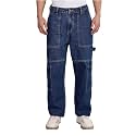 INKD Men39s Carpenter Baggy Jeans Mid-Rise