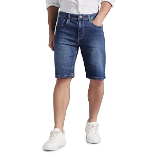 INKD Mens Denim Shorts for Men -