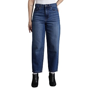 inkd premium womens barrel fit jeans - 100 cotton  high- rise  comfortable fit  casual denims  jeans for women  mom fit jean  ankle length jean available in plus sizes