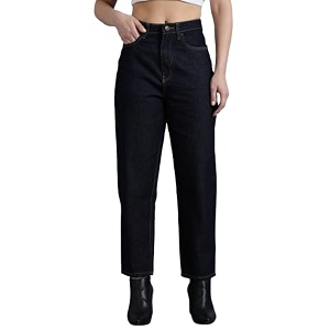 inkd premium womens barrel fit jeans - 100 cotton  high- rise  comfortable fit  casual denims  jeans for women  mom fit jean  ankle length jean available in plus sizes