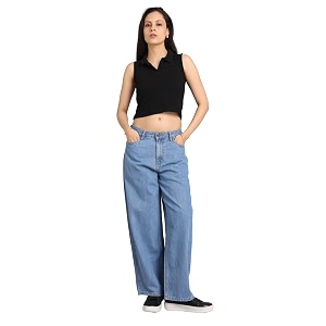 inkd women39s baggy fit jeans - mid-rise  100 cotton  jeans for women available in plus sizes