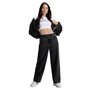 inkd women39s baggy fit jeans - mid-rise  100 cotton  jeans for women available in plus sizes