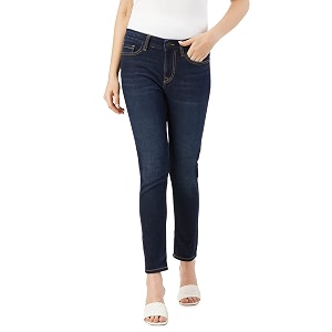 INKD Womens Contrast Stitch Stretchable Skinny Fit