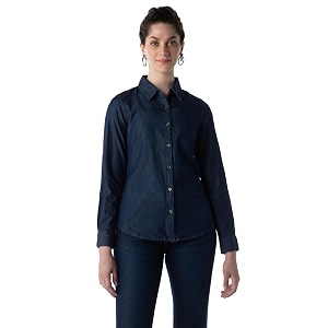 INKD Womens Full Sleeve Casual Denim Shirt