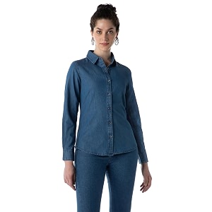 INKD Womens Full Sleeve Casual Denim Shirt