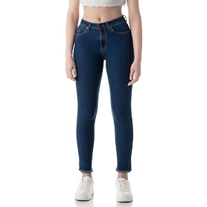 INKD Womens Slim Fit Jeans - Mid-Rise